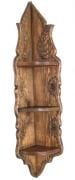 Otantik Çarşı Ahşap El Oyması Köşe Raf 85x15x15 cm.