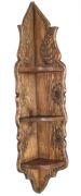 Otantik Çarşı Ahşap El Oyması Köşe Raf 85x15x15 cm.