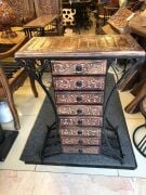 Ahşap Ferforje Dresuar Komodin 8 Çekmeceli