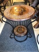 Ahşap Ferforje Sehpa 2 Katlı