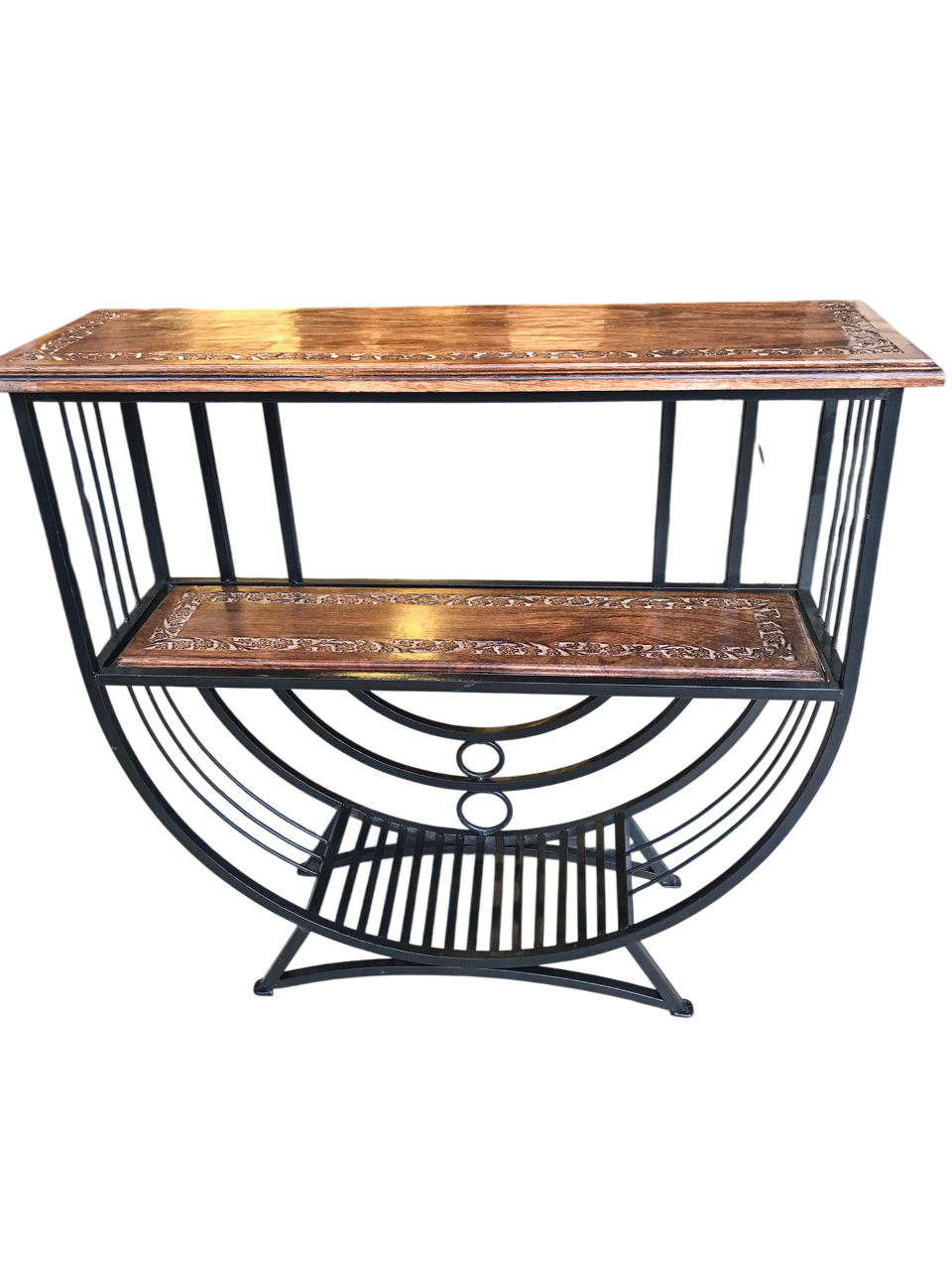 Eskitme Ahşap Ferforje Vitrin  Raf 80x25x75 cm. dir.