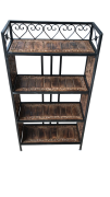 Ahşap Ferforje Raf 53x23x102 cm.  KNA606