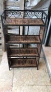Ahşap Ferforje Raf 53x23x102 cm.  KNA606