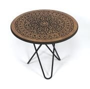 Oymalı Yuvarlak Sehpa 40x40x43 cm.