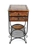 Ahşap  Komodin Etajer Gazetelikli  40x40x82 cm.