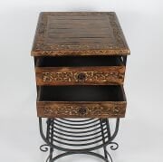 Ahşap  Komodin Etajer Gazetelikli  40x40x82 cm.