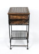 Ahşap  Komodin Etajer Gazetelikli  40x40x82 cm.