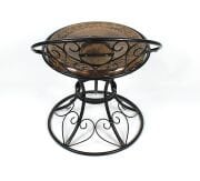 Ahşap Ferforje Oymalı Sandalye Tabure 46x46x59 cm. KNA50-1