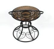 Ahşap Ferforje Oymalı Sandalye Tabure 46x46x59 cm. KNA50-1