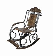 Ahşap Ferforje Oymalı Sallanan Koltuk K02