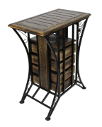 Ahşap Ferforje Dresuar Komodin Etajer 4 Çekmeceli  38x65x80 cm.