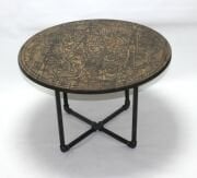 Endüstriyel Su Borusu Ahşap  Oymalı Sehpa 70 cm.