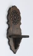 Ahşap Oymalı Kavukluk Lambalık Raf  50x22x16 cm.