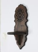 Ahşap Oymalı Kavukluk Lambalık Raf  50x22x16 cm.