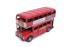 Dekoratif Metal Araba Londra Şehir Otobüsü 1210E-3309