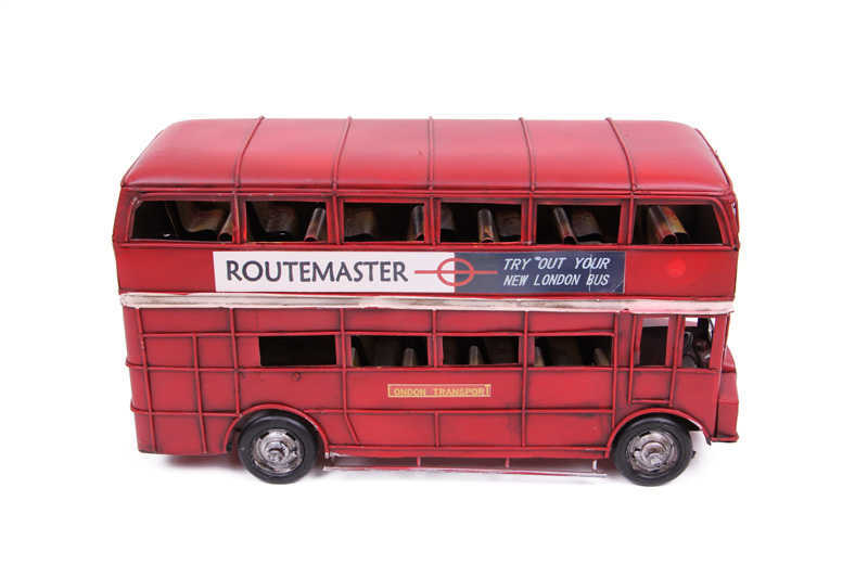 Dekoratif Metal Araba Londra Şehir Otobüsü 1210E-3309
