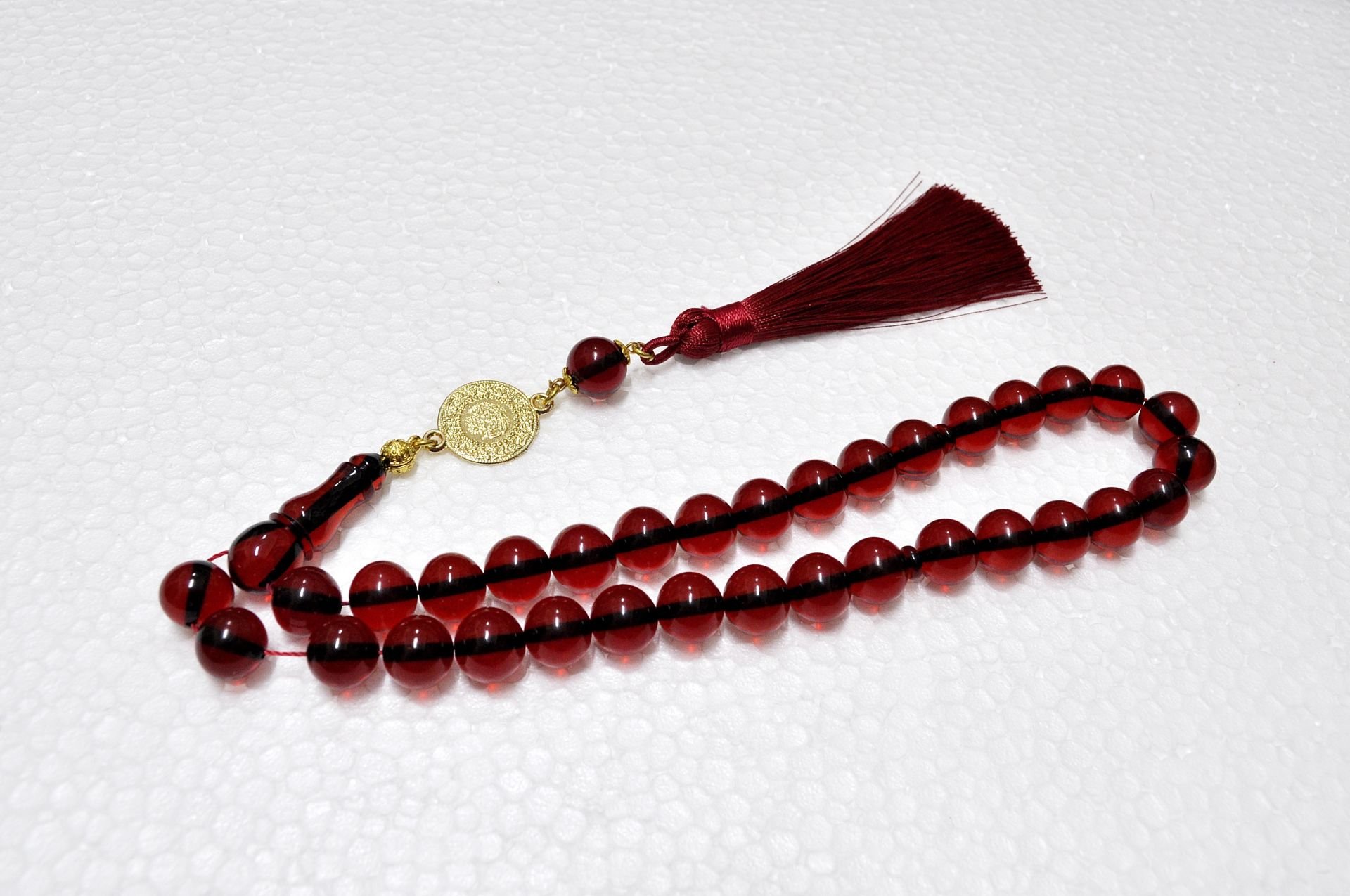 Ateş Kehribar Tesbih 11*12 mm (KHR-10999)