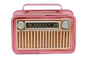 Dekoratif Metal Radyo C1322 Pembe Renk