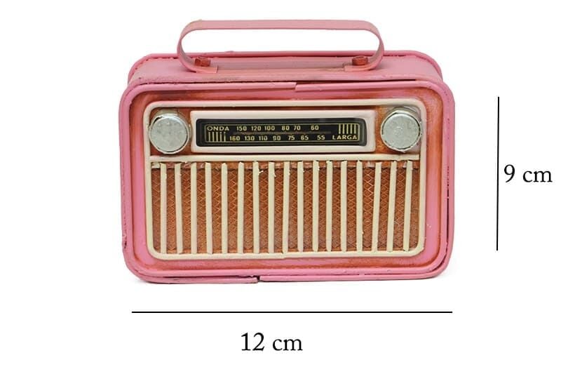 Dekoratif Metal Radyo C1322 Pembe Renk