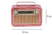 Dekoratif Metal Radyo C1322 Pembe Renk