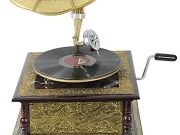 Ahşap Metal Kaplamalı Gramofon