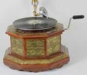Ahşap Metal Kaplamalı Sekizgen Gramofon