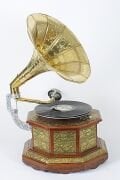 Ahşap Metal Kaplamalı Sekizgen Gramofon