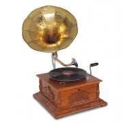 Ahşap Kare  Gramofon