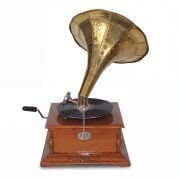 Ahşap Kare  Gramofon