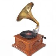 Ahşap Kare  Gramofon