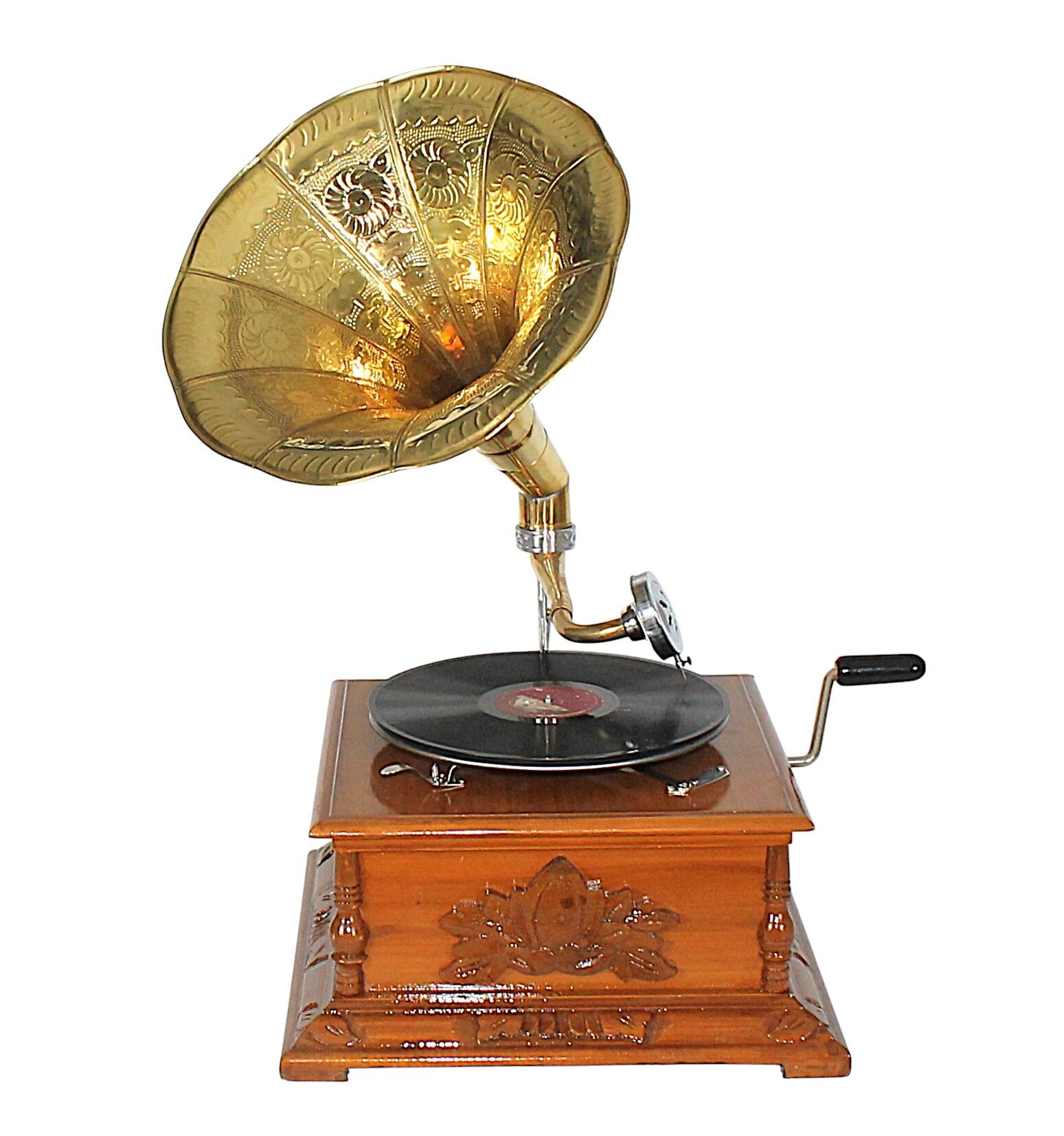 Ahşap Kare  Gramofon