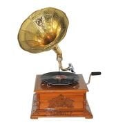 Ahşap Kare  Gramofon