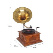 Ahşap Kare  Gramofon