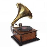 Ahşap Kare  Gramofon