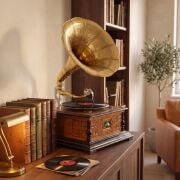 Ahşap Kare  Gramofon