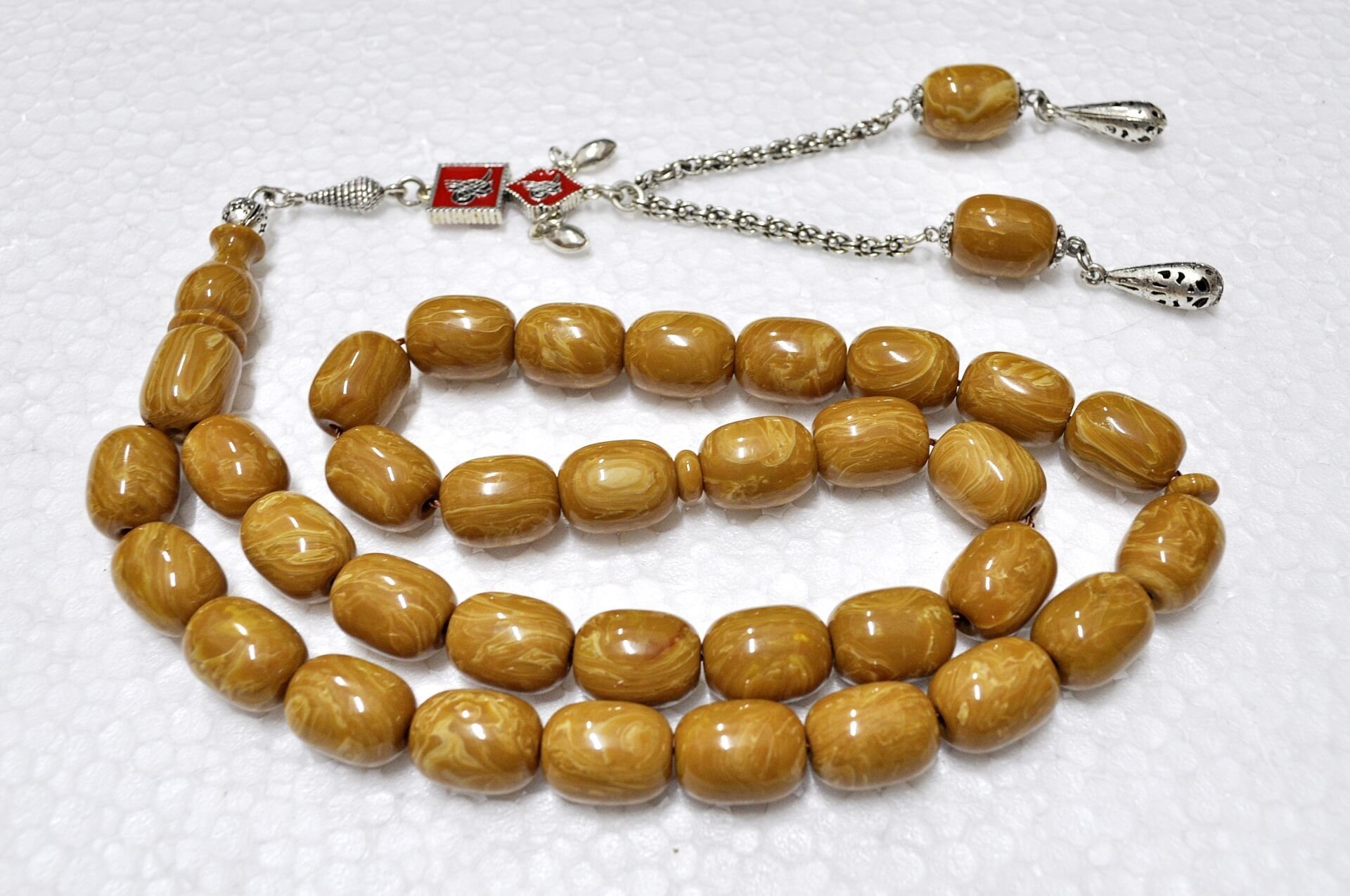 Sıkma Kehribar Tesbih 12*15 mm (KHR-11057)