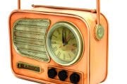 Dekoratif Metal Radyo Saat Kumbara C0330