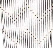Ahşap Boncuklu Kapı perdesi 90x180 cm. 27 Sıra K023
