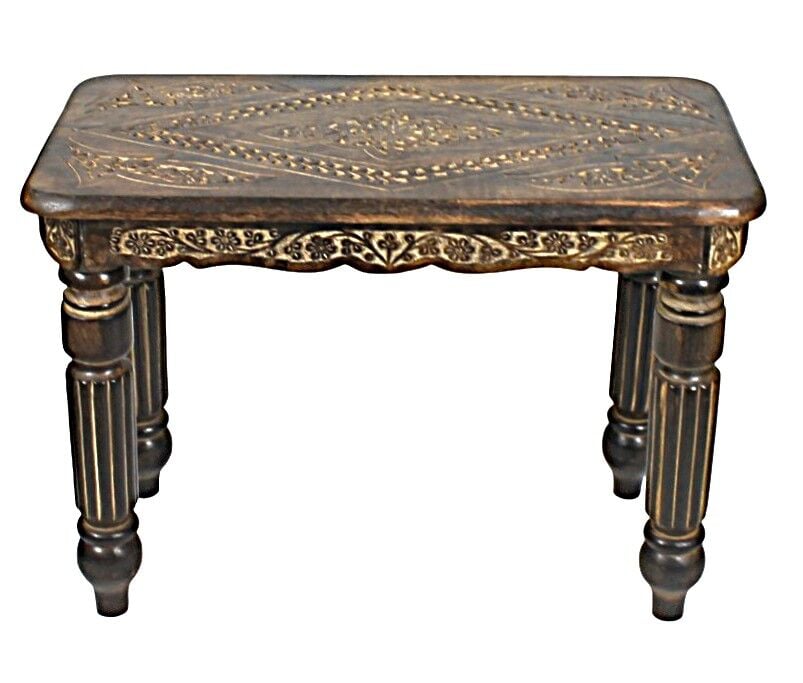 Eskitme Ahşap Dikdörtgen Sehpa K02  74x37x54 cm.
