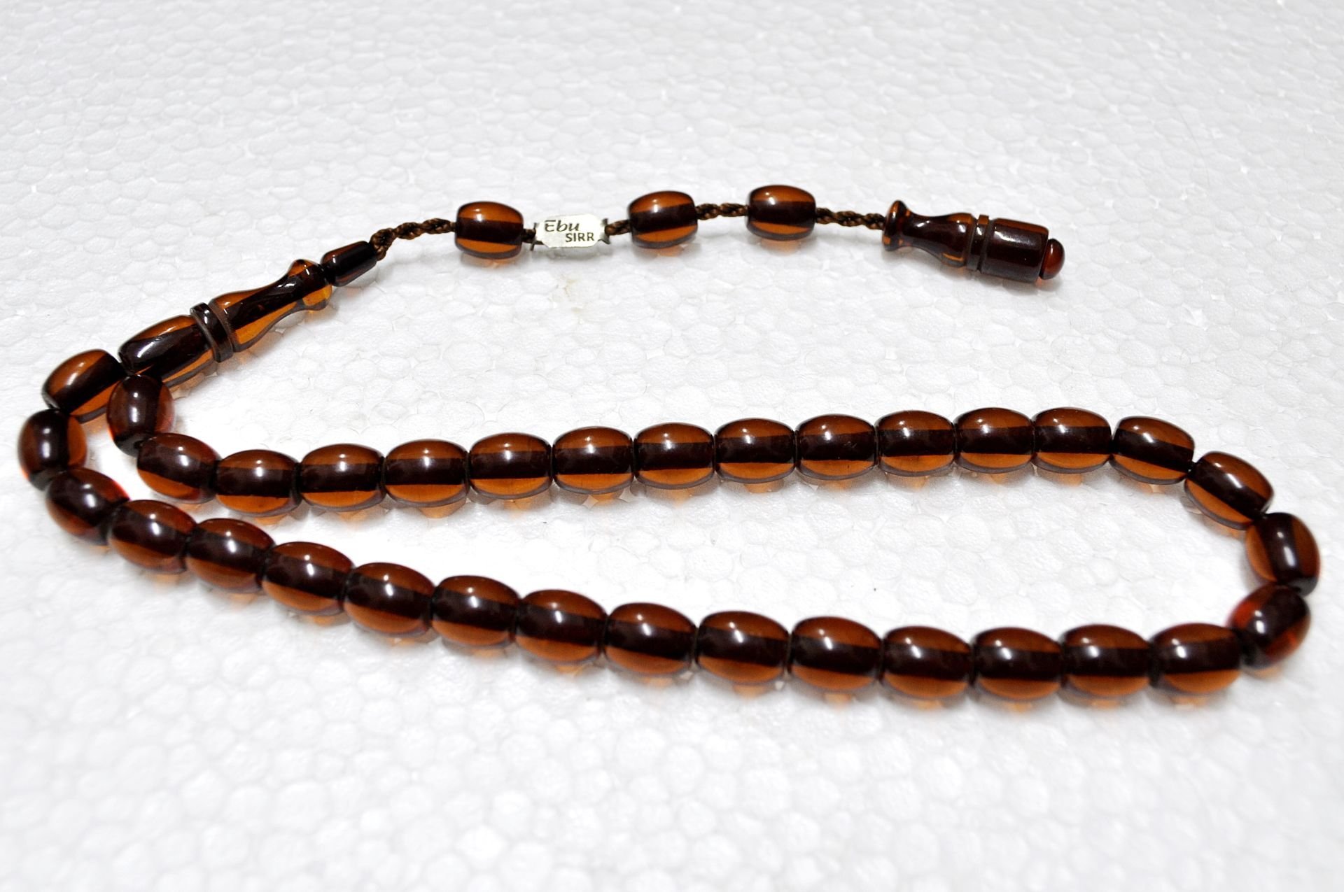 Ateş Kehribar Tesbih 9*10 mm (KHR-11073)