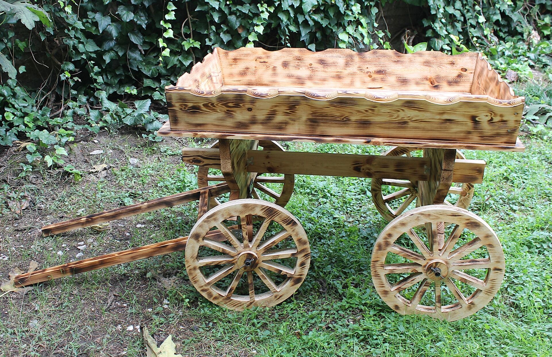 Eskitme Ahşap At Arabası 130x75 h:85 cm. K02
