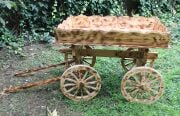 Eskitme Ahşap At Arabası 130x75 h:85 cm. K02