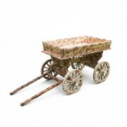 Eskitme Ahşap At Arabası 130x75 h:85 cm. K02