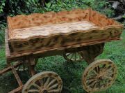 Eskitme Ahşap At Arabası 130x75 h:85 cm. K02