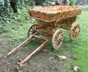 Eskitme Ahşap At Arabası 130x75 h:85 cm. K02