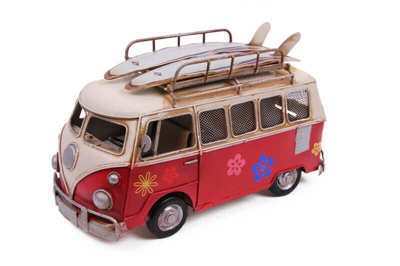 Dekoratif Metal Minibüs Çerçeveli ve Kumbaralı 0910E-1387