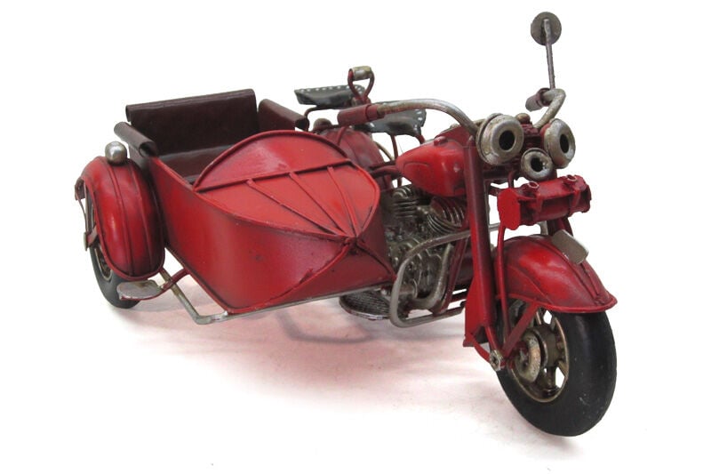 Dekoratif Metal Motosiklet Sepetli 1510A-7917