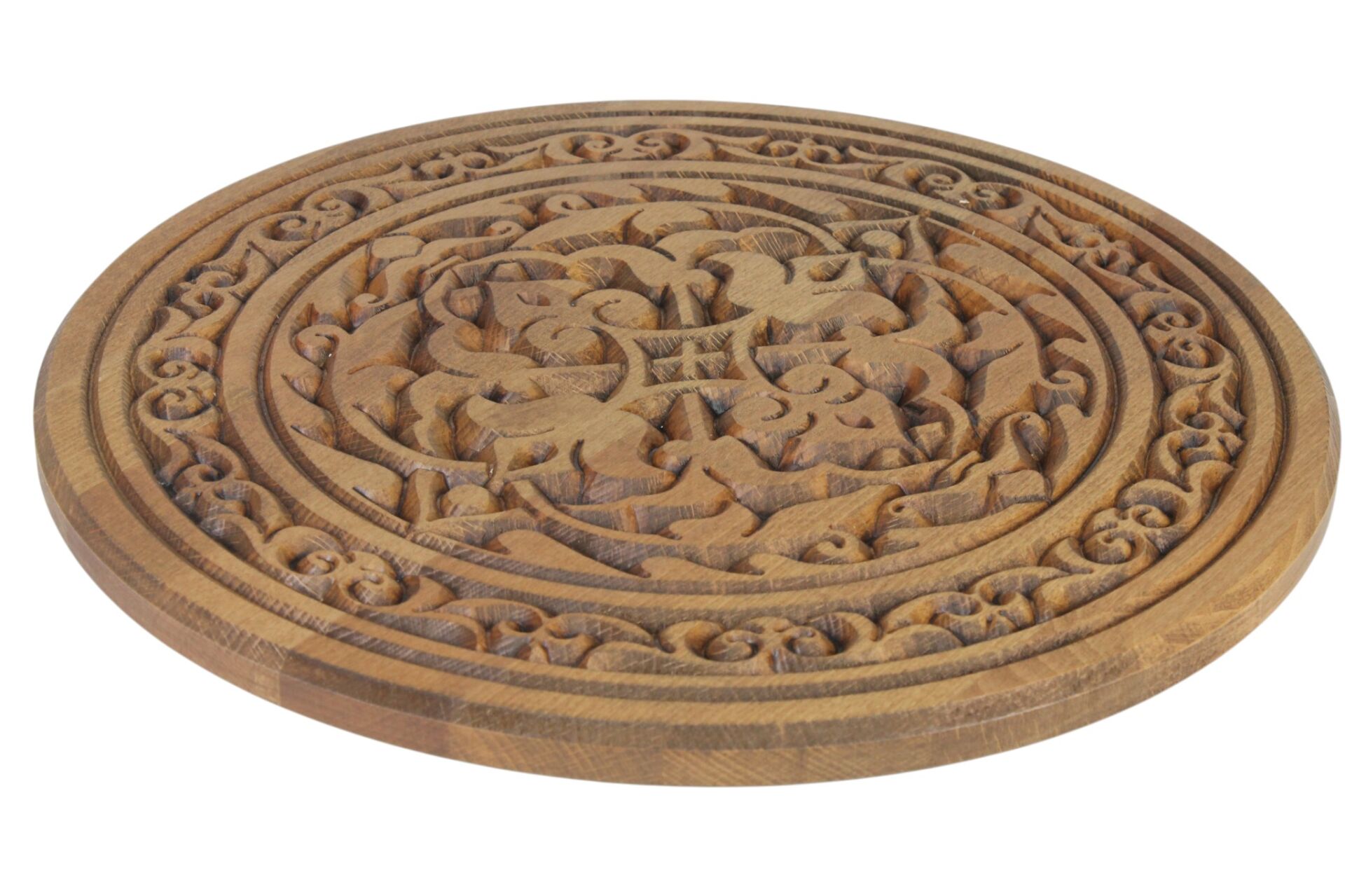 Ahşap Oymalı Sehpa Tablası 39 cm.